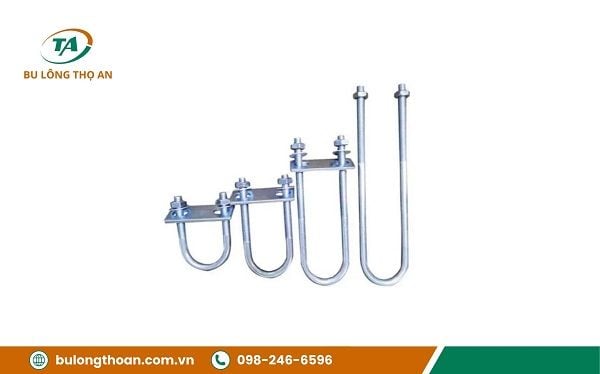 Các loại bu lông chữ U phổ biến hiện nay