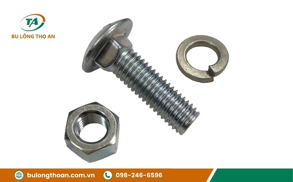 Bu lông đầu tròn cổ vuông Inox 201