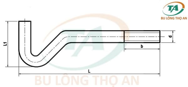 Bu lông neo - Bu lông móng dạng chữ LA