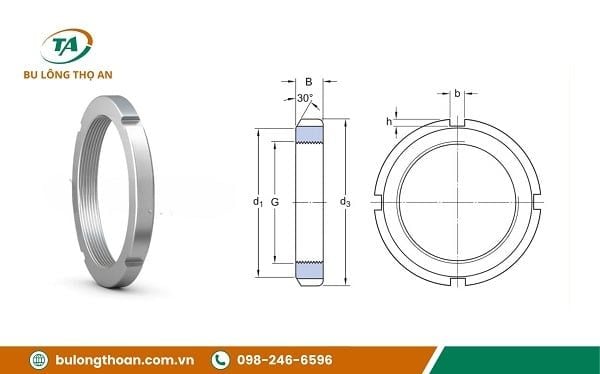Đặc điểm hình dáng của đai ốc khóa