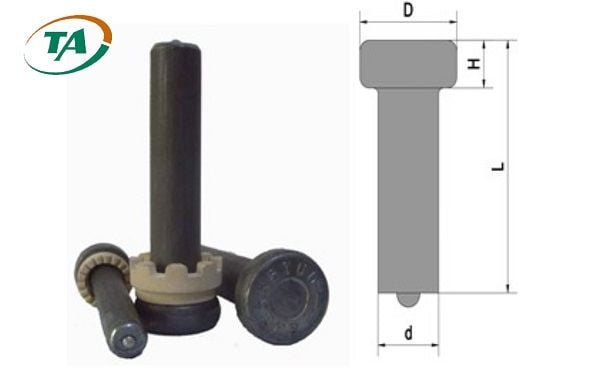 Cấu tạo của đinh hàn chống cắt ( đinh hàn sàn deck )