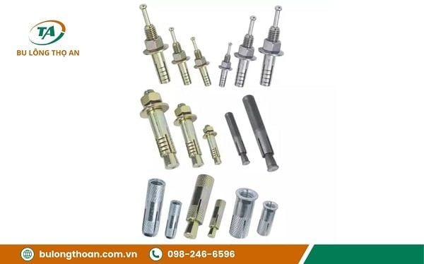 các loại tắc kê nở sắt M8