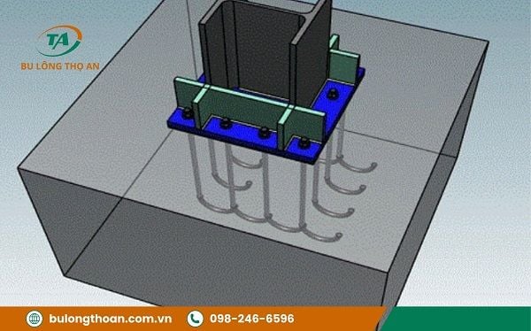 Lưu ý khi tính toán bu lông neo chân cột