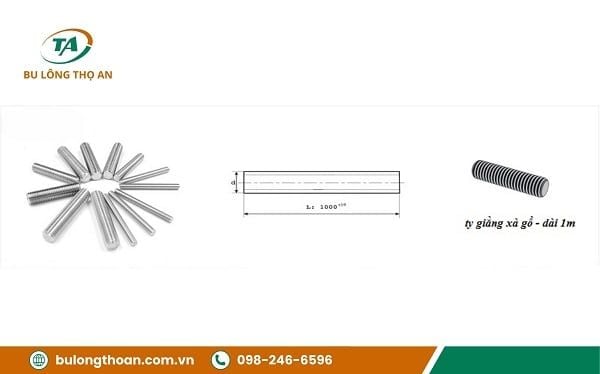 Cấu tạo của ty giằng xà gồ mạ điện phân, mạ nhúng nóng