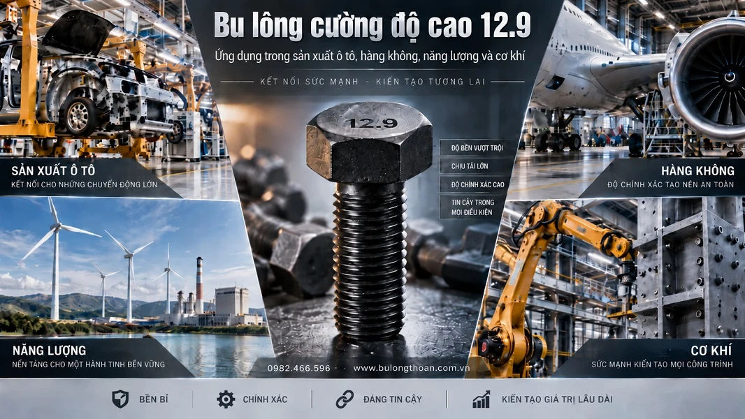 ứng dụng bulong cường độ cao 12.9