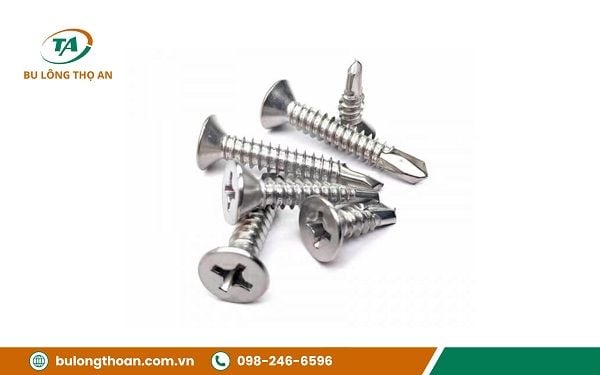 Vít tự khoan đầu chìm thép không gỉ (inox)