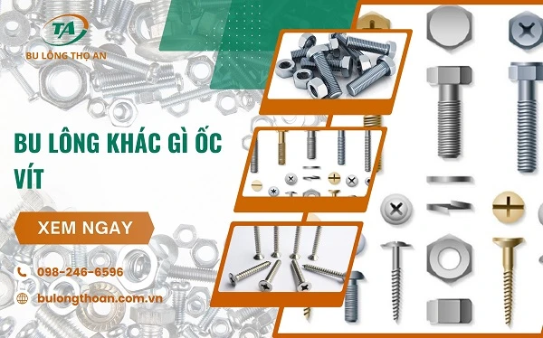 Bu lông khác gì ốc vít? Nên sử dụng loại nào