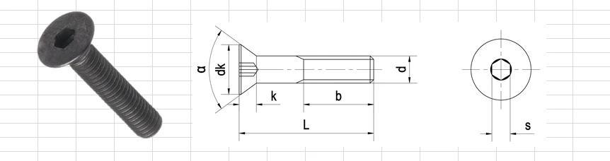 Cấu Tạo Của Bu Lông Lục Giác Chìm Đầu Bằng